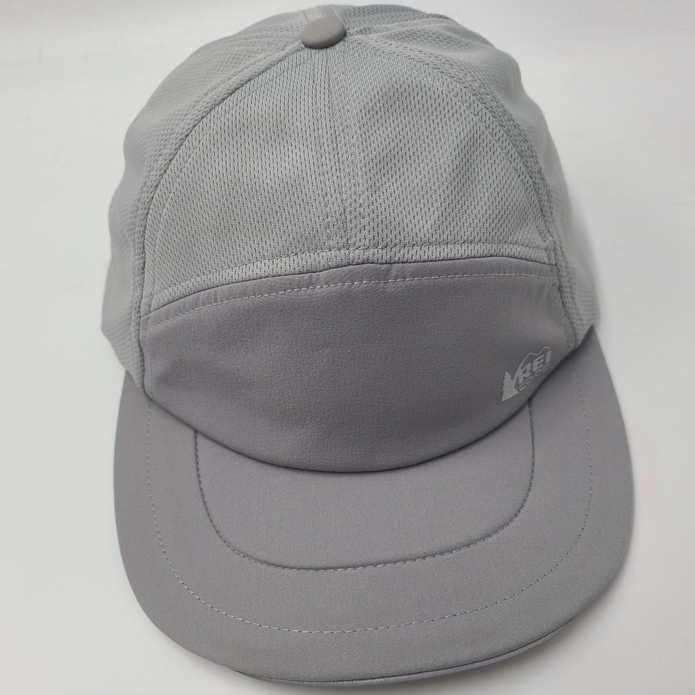 REI Co-op Hat Strapback Panel Mesh Gray Running Hiking Performance Outdoors Men